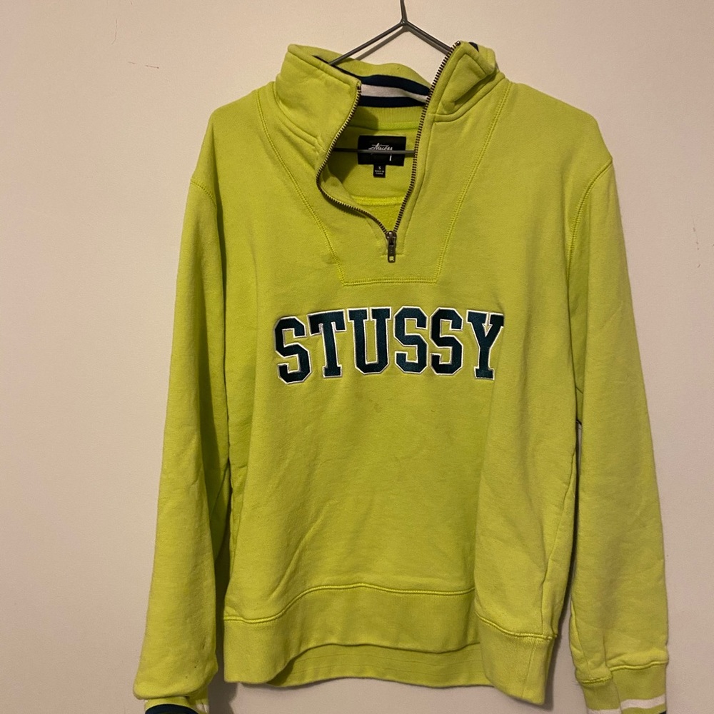 STUSSY OVERSIZED QUARTER ZIP! Size S , oversized